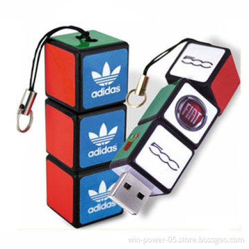 Amusing Twist Cube USB Flash Drives, Customized Logo, USB3.0 Full Capacity